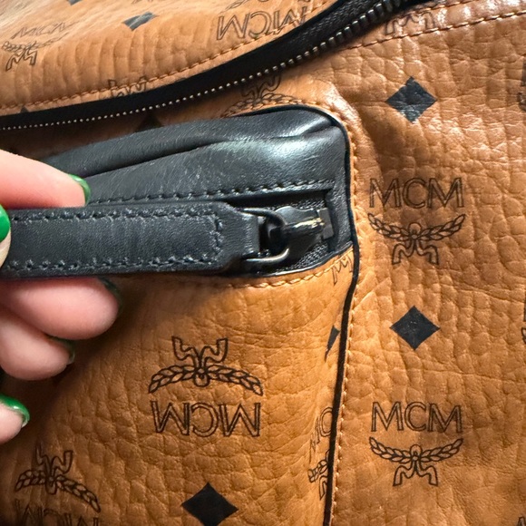 MCM Tan and Black Belt Bag - Picture 3 of 8